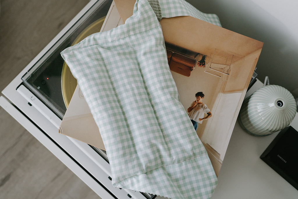 Wrap Around Belt Heat Pack — Sage Gingham