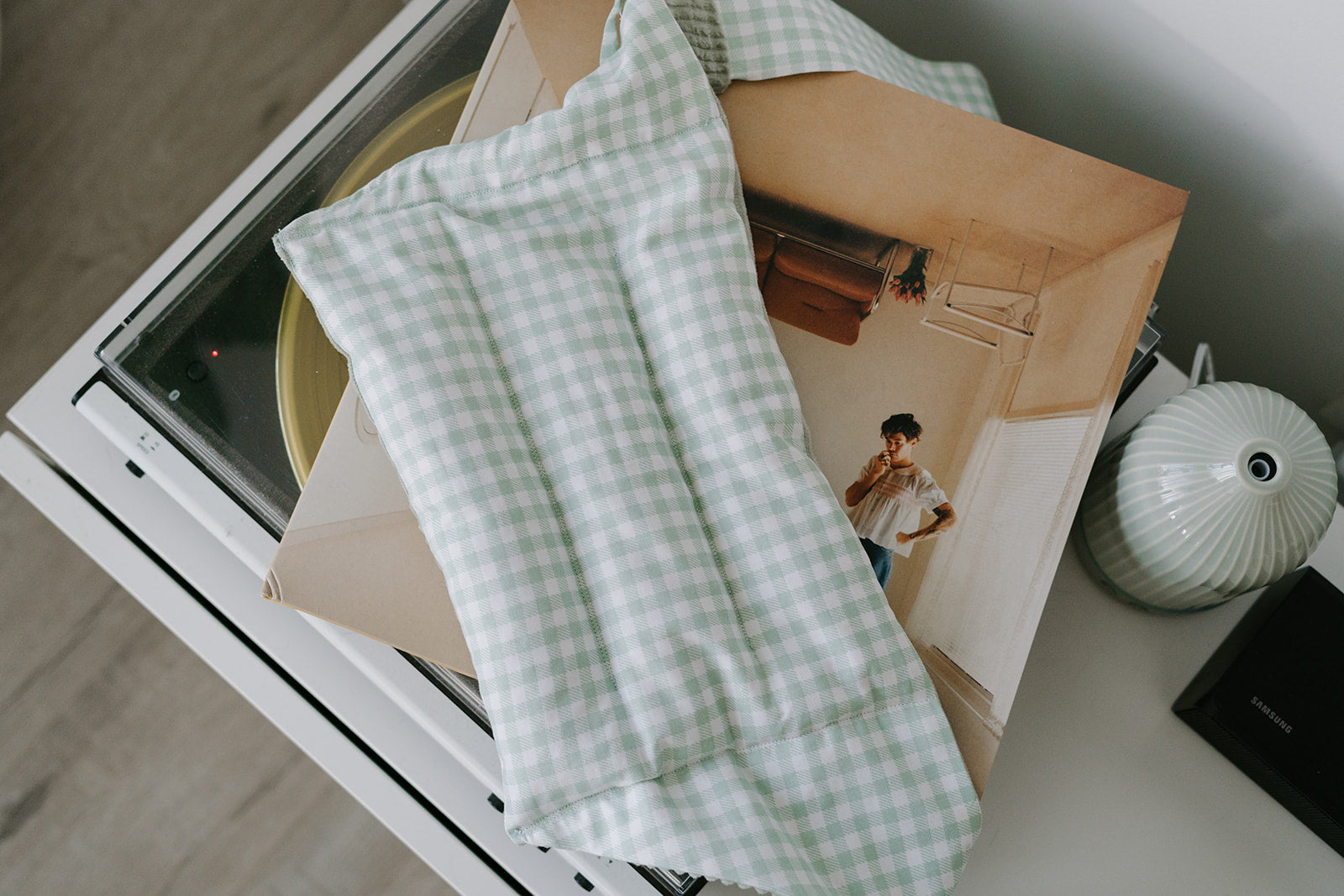 Wrap Around Belt Heat Pack — Sage Gingham
