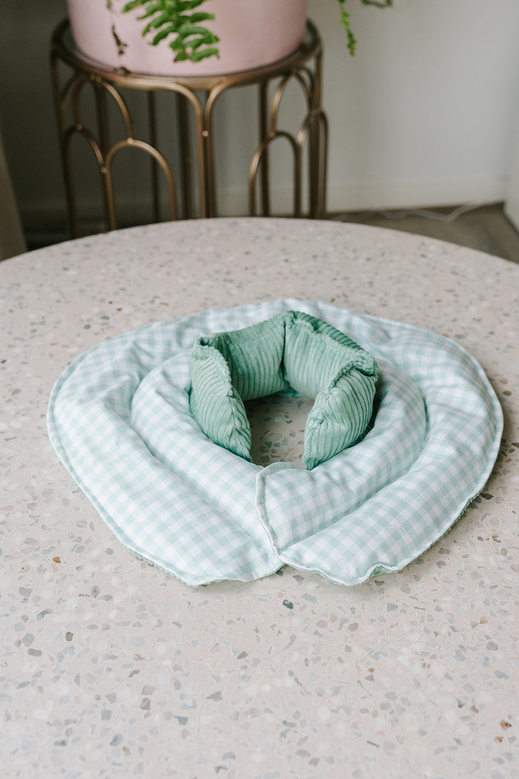 Neck & Shoulder Wrap Heat Pack — Sage Gingham