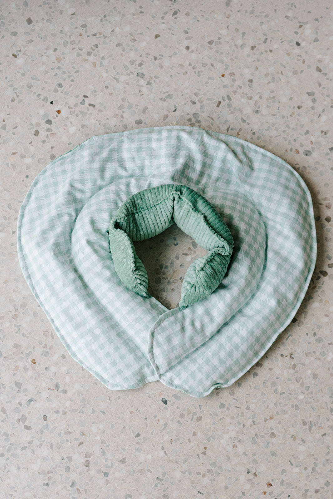 Neck & Shoulder Wrap Heat Pack — Sage Gingham
